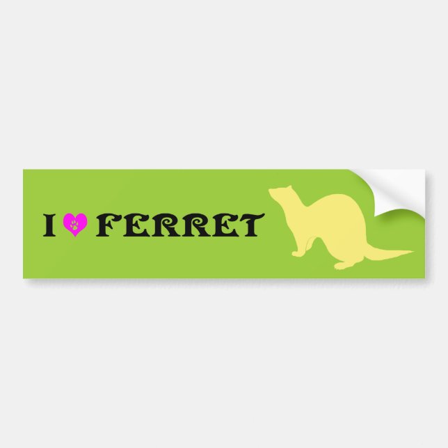 Ferret (5) bumper sticker (Front)