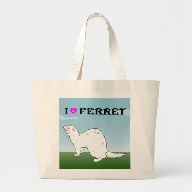ferret (Al Pineau) Large Tote Bag (Front)