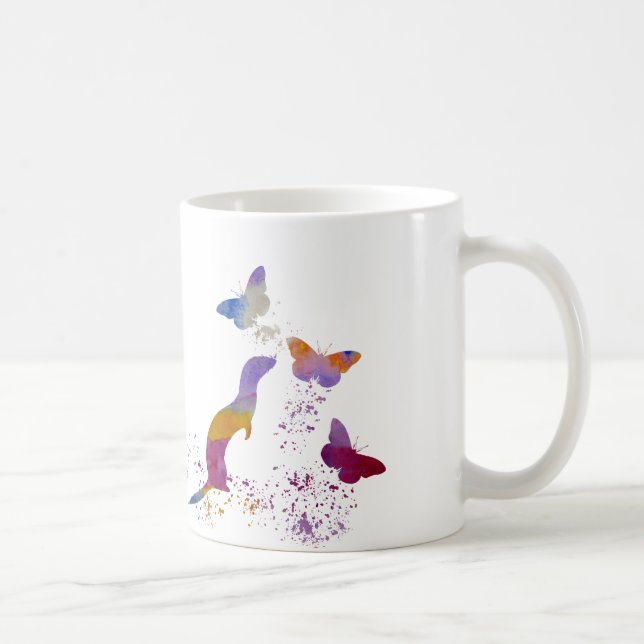Ferret and buttterflies coffee mug (Right)