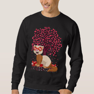 Ferret Animal  Ferret Valentine's Day Sweatshirt