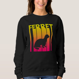 Ferret Animal Retro Costume Sweatshirt