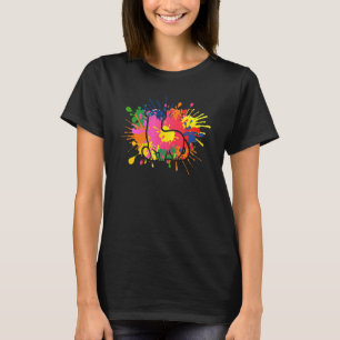 Ferret Artwork Face Hand Painting Splash Pet Polec T-Shirt