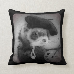 Ferret as Artist Cushion