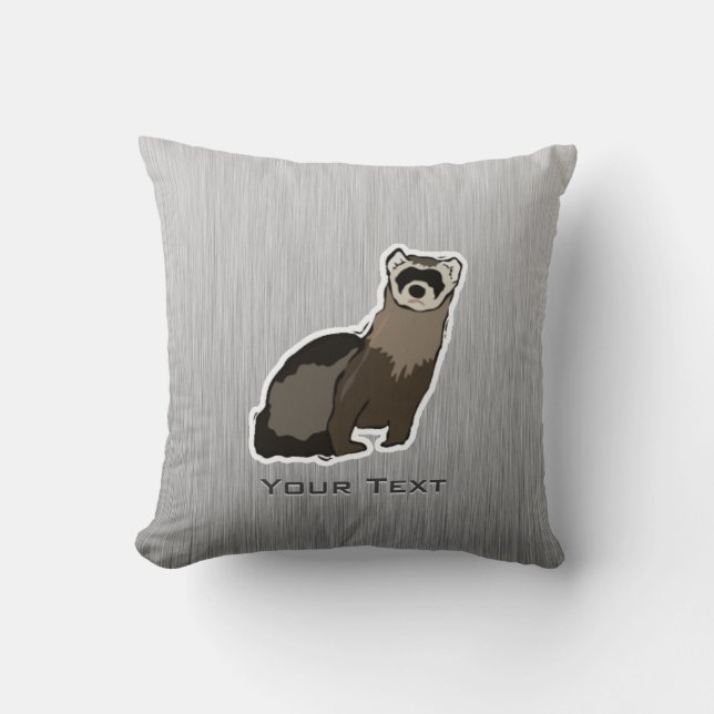 Ferret; Brushed metal look Cushion (Front)