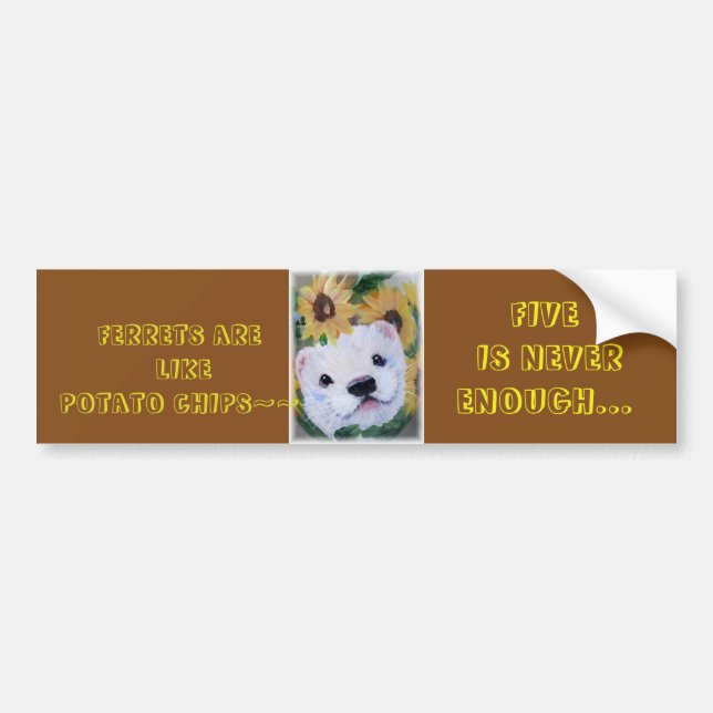 Ferret Bumper Sticker (Front)