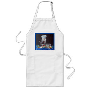 Ferret Chef white apron BBQ Cookout high fashion