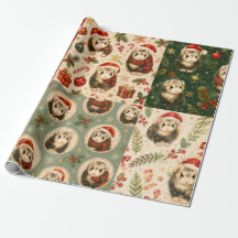 Ferret Christmas Montague Wrapping Paper