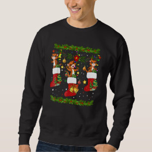 Ferret Christmas Socks X Mas Lights Pajama Matchin Sweatshirt