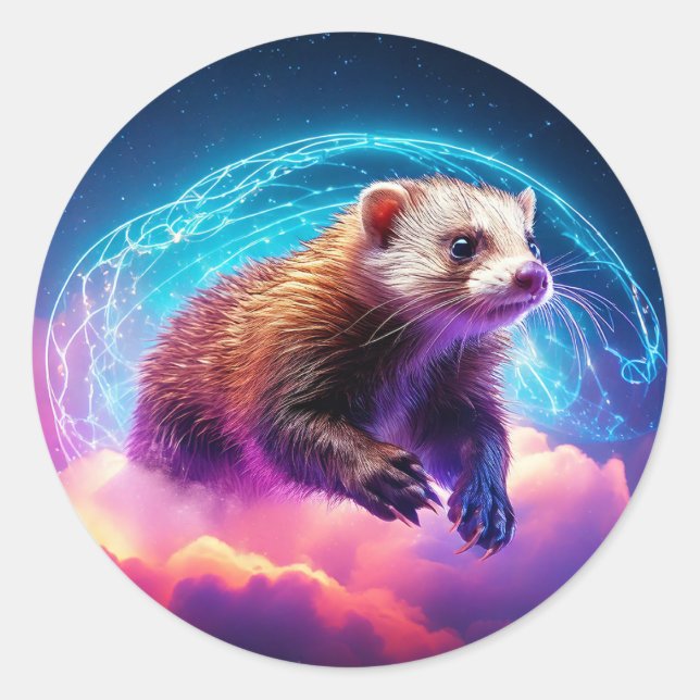 Ferret Classic Round Sticker (Front)