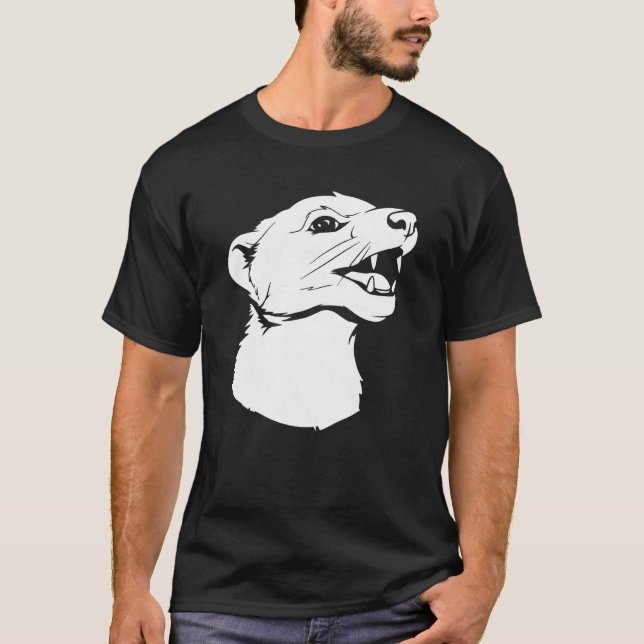 Ferret Cute  Weasel Furry Animal Ferret T-Shirt (Front)