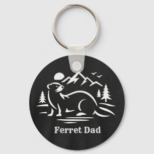 Ferret Dad Key Chain