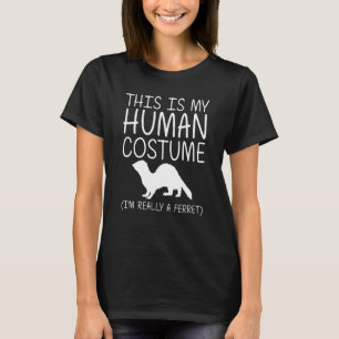 Ferret Easy Halloween Human Costume Weasel Pet Diy T-Shirt