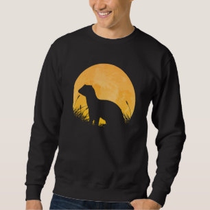 Ferret Easy Halloween Outfit Weasel Pet Moon Costu Sweatshirt