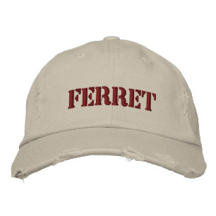 FERRET EMBROIDERED BASEBALL CAP