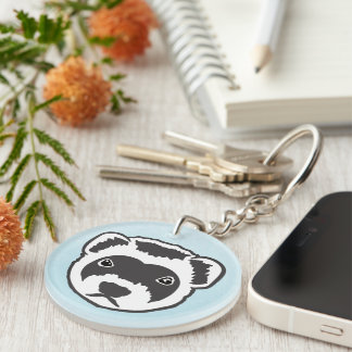 Ferret Face  Key Ring