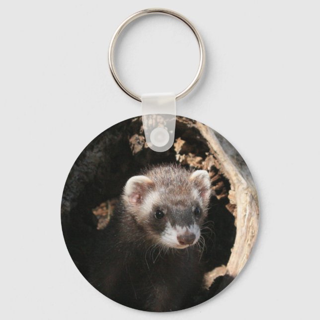 Ferret Face Key Ring (Front)