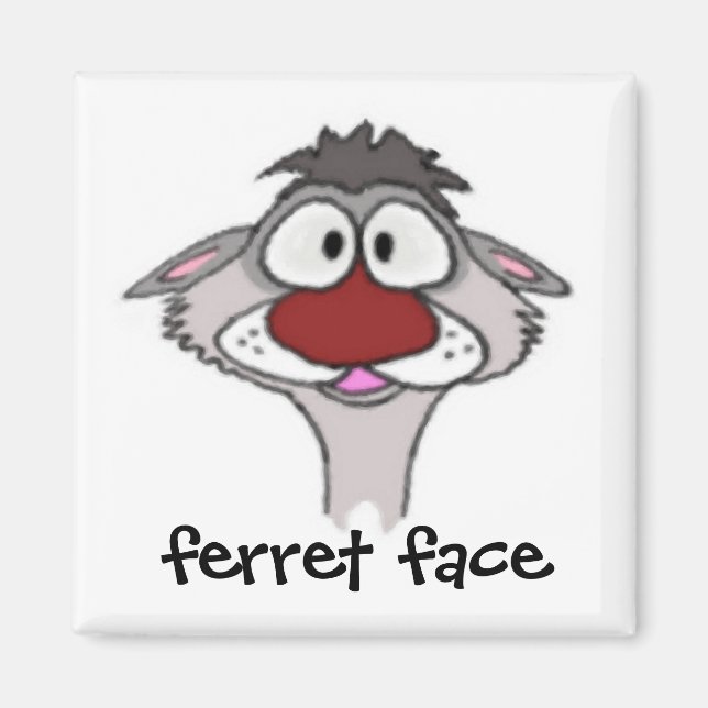 Ferret Face Magnet (Front)