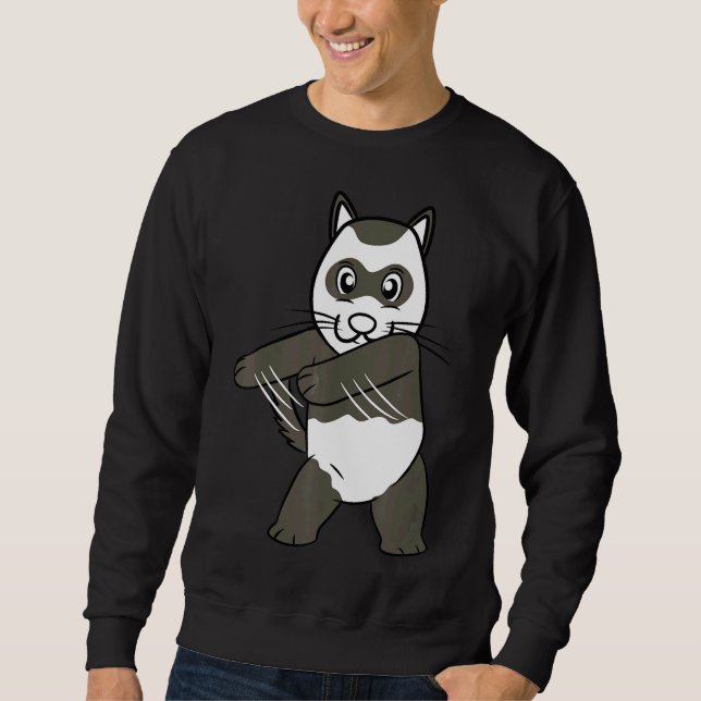Ferret Floss Dance Flossing  Pet Sweatshirt (Front)