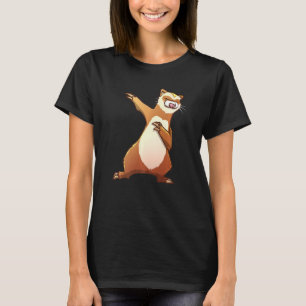 Ferret For Kids Men Women Dabbing Dance Hip Hop T-Shirt