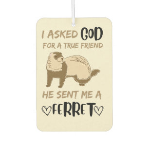 Ferret Friend Adorable Funny Pet Animal Bestie Car Air Freshener