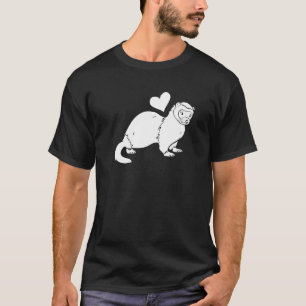 Ferret Heart - Furry Animal Weasel Ferret Premium T-Shirt