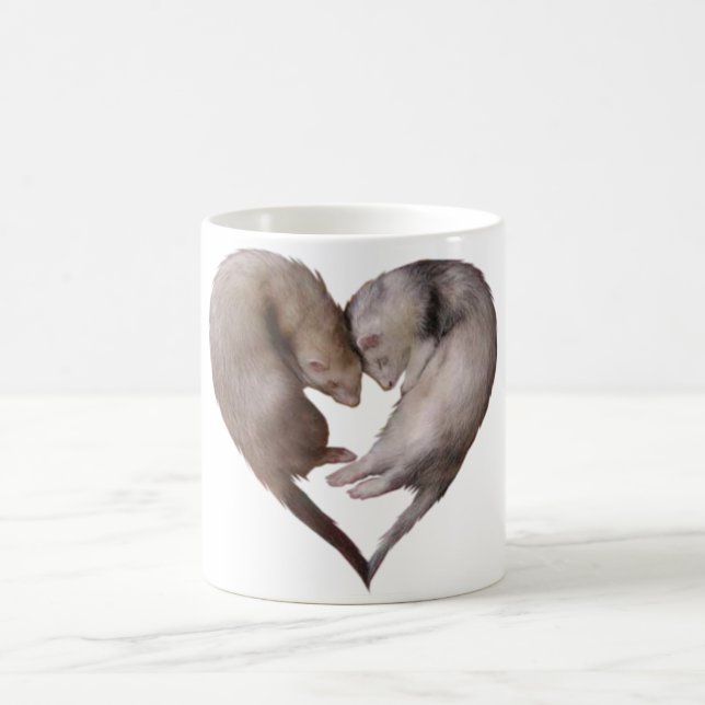 Ferret Heart Mug (Center)
