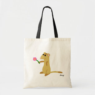 Ferret Holding A Flower Bags