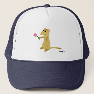 Ferret Holding A Flower Hat