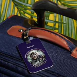 Ferret in Sailor Suit and Oceans Luggage Tag