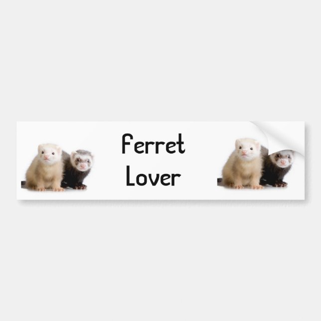 Ferret Lover Car Bumpersticker Bumper Sticker (Front)