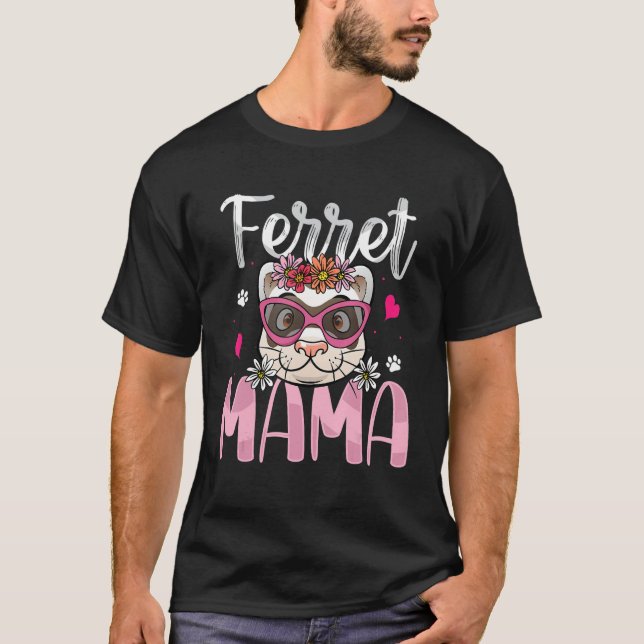 Ferret Mama   Ferrets   Mom Women Girls Boys Kids T-Shirt (Front)