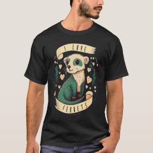 Ferret Mom Dad Mustela Nigripes T-Shirt