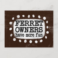 Ferret Owners Have More Fun Postcard