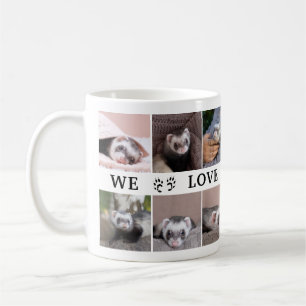Ferret Paws We Love You Dad Photo Collage Coffee Mug