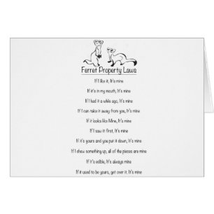 Ferret Property Laws Card