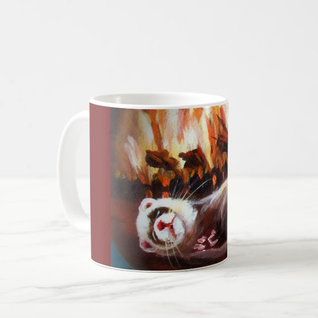 Ferret Sleeping Mug (Front Left)