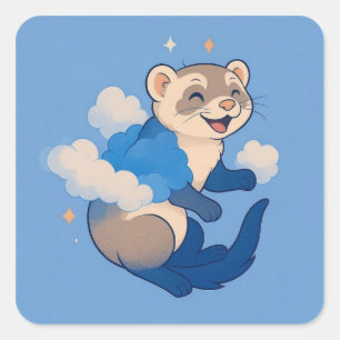 Ferret Square Sticker