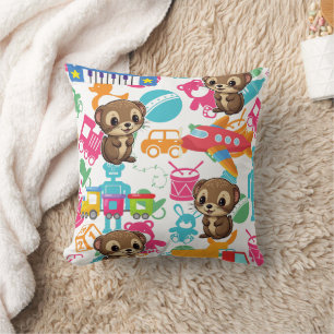 Ferret Toys Pattern Cushion