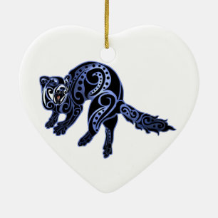 Ferret Trybe: War Dance! Ceramic Ornament
