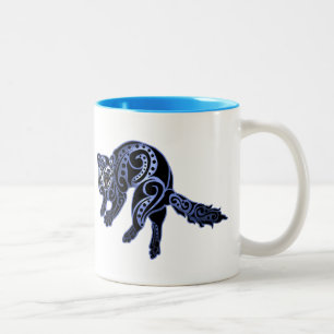 Ferret Trybe: War Dance! Two-Tone Coffee Mug