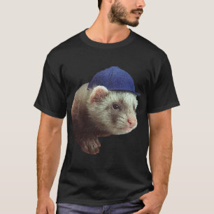 Ferret Wearing Hat T-shirt