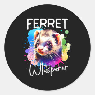 Ferret Whisperer Comfort Colors Adult Heavyweight Classic Round Sticker