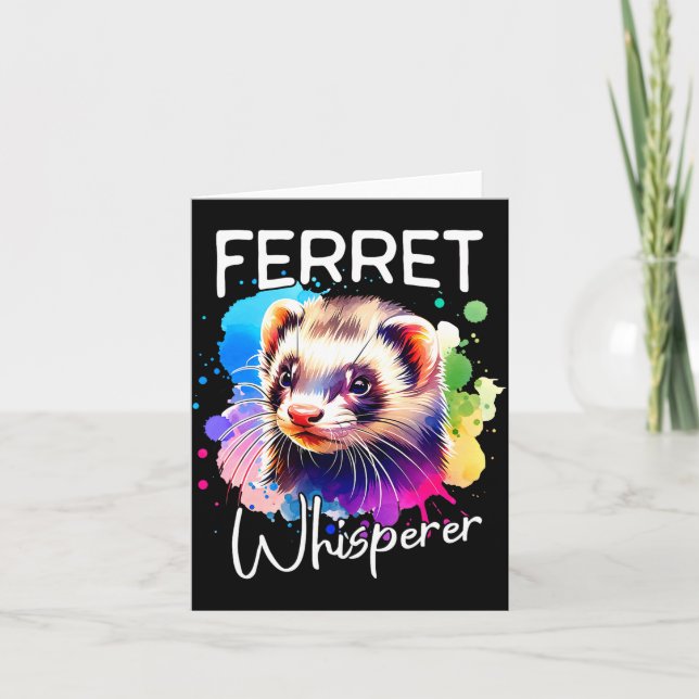Ferret Whisperer Comfort Colours Adult Heavyweight Card (Front)