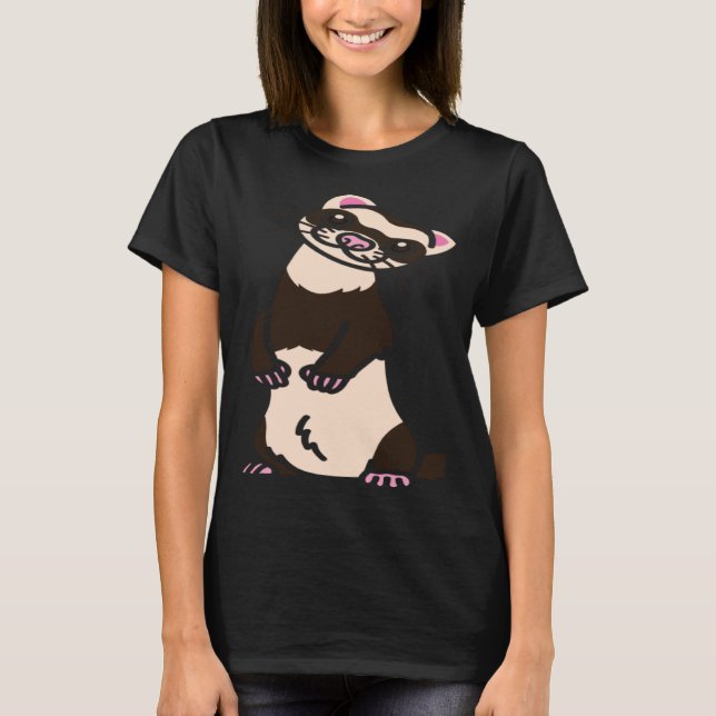 Ferret Whisperer European Polecat Wildlife Animal  T-Shirt (Front)