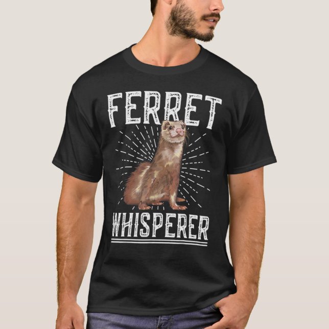 Ferret Whisperer Vintage Classic Retro T-Shirt (Front)