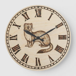 Ferret Wooden Wall Clock