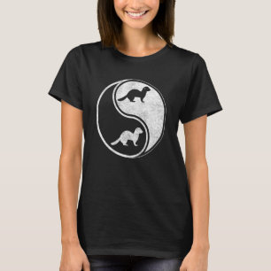 Ferret Yin Yang Ferrets Animal Fans Polecat Natur T-Shirt