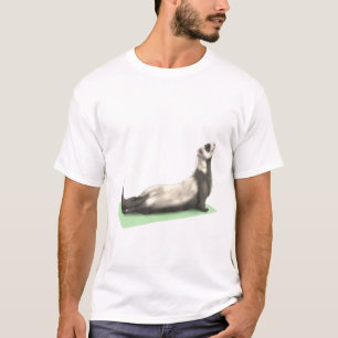 Ferret Yoga Pose Meditation Zen Workout Exercise F T-Shirt