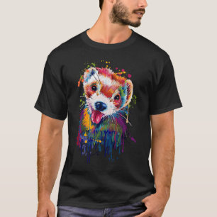 Ferrets hand painted motif children's fashion T-Shirt