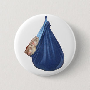 Ferrets In A Sleeping Bag Button